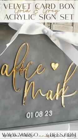 KARTONBOXEN  
 Samtkartenboxen Geschenkkartenbox & Schild Set, Samtgraue Hochzeitswunschbrunnen-Geschenkkartenbox, Personalisierte Hochzeitskartenbox, Graue Luxus-Kartenbox, Hochzeitskartenbox mit Deckel, Graue Hochzeitsgeldbox, Hochzeitskartenbox20