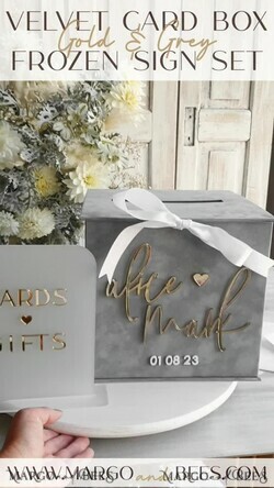 KARTONBOXEN  
 Samtkartenboxen Kartenbox, Hochzeitskartenbox mit Deckel, Frühlingshochzeits-Geldbox, Hochzeitskartenbox mit Schlitz und Karten sowie Set mit gefrorenem Acrylschild, Hochzeitswunschbrunnen Acryl-Geldgeschenk-Kartenbox und Plexi-Kartengeschenkset.19