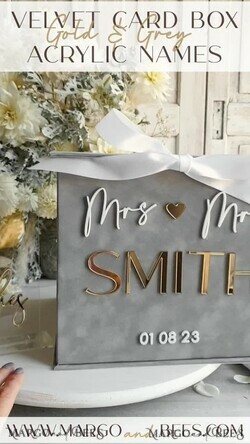 KARTONBOXEN  
 Samtkartenboxen Geschenkkartenbox & Schild-Set, Samtgraue Hochzeitswunschbrunnen-Geschenkkartenbox, Personalisierte Hochzeitskartenbox, Graue Luxus-Kartenbox, Hochzeitskartenbox mit Deckel, Graue Hochzeitsgeldbox, Hochzeitskartenbox17