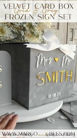 KARTONBOXEN  
 Samtkartenboxen Kartenbox, Hochzeitskartenbox mit Deckel, Frühlingshochzeit Geldbox, Hochzeitskartenbox mit Schlitz und Karten sowie Geschenk gefrorenes Acrylschild-Set, Hochzeitswunschbrunnen Acryl Geldgeschenk-Kartenbox und Plexi-Karten-Geschenk-Set.14