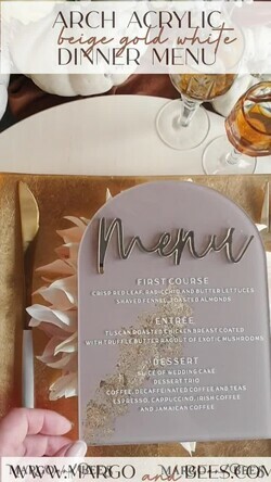 TISCHDEKORATIONSCHILDER   Acryl Tischdekoration Zahlen Acrylbogen Cappuccino Tischmenü, klare Acryl- und Goldschilder, Nude-Gold Plexi Tischnummern, tanfarbene Luxus-Hochzeitstischdekoration, erdige Hochzeitsbeschilderung goldene Spiegel Tischnummern25