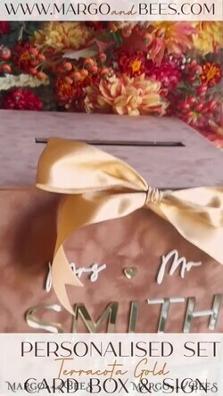 KARTONBOXEN  
 Samtkartenboxen Terrakotta Geschenkkartenbox, Samt Herbsthochzeits-Wunschbrunnen Geldgeschenkkartenbox, Rost personalisierte Hochzeitskartenbox, Kupfer Luxus Kartenbox, Burnt Orange Hochzeitskartenbox mit Deckel, Burnt Orange Hochzeitsgeldbox, Hochzeitskartenbox22