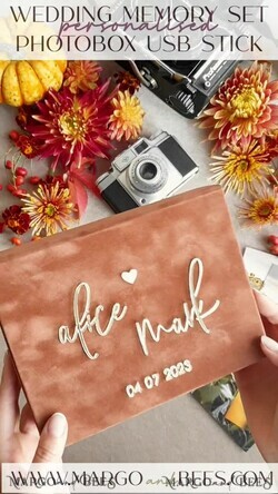 FOTOALBUM/ FOTOBOX Velvet Foto Box Fotografen Box Terracotta Samt Foto Box Fotografen Box Hochzeits Gedächtnis Box, gebranntes Orange maßgeschneiderte Andenken Box, Rost Fotograf Geschenke für Kunden, Hochzeitsbilder Verpackung, maßgeschneiderte Fotografie Kupferbox23