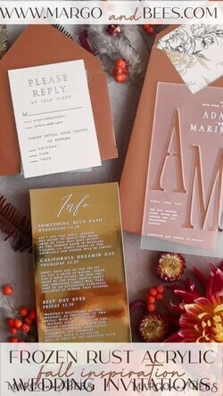 HOCHZEITS EINLADUNGEN Gold / Roségold / Silber / Glitzer Herbst-Acryl gefrorenes Hochzeitseinladungset, Terrakotta Gold Boho Glam Hochzeitseinladungen, Golden Shine Hochzeitseinladungen, elegante goldene Hochzeitskarten.14