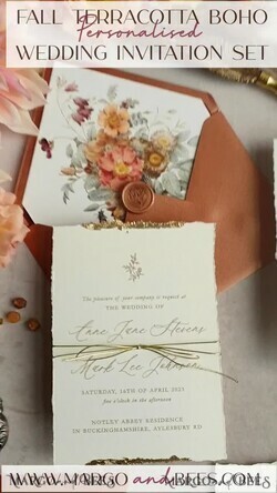 HOCHZEITS EINLADUNGEN moderne Kalligraphie / feine Kunst Feine Kunst Herbst Terrakotta Gold Hochzeitseinladung, verbrannt orange Blumen Hochzeitseinladung, Rost Einladungskollektion, Kranz Monogramm Hochzeitseinladungskollektion, gezackte Kanten Einladungen, zerrissene Kanten Hochzeitseinladungen golden, Feine Kunst Hochzeitseinladungskollektion, gezackt.13