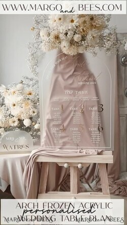 TISCHPLÄNE UND WILLKOMMENSCHILDER FÜR HOCHZEITEN Plexi Gold / Samt Elegantes gefrorenes Hochzeitsset Acryl Finde deinen Platz, personalisierter Hochzeitsbeiger Tischplan, gefrorenes Tan transparent und gold modernes gefrorenes transparentes Sitzdiagramm, 3D elegantes Finde deinen Platz - Sitzplan.18