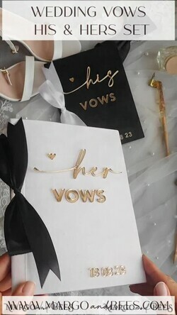 HOCHZEITSVERSPRECHEN  
 Acrylklar Gold Elegante klassische Braut und Bräutigam Gelübde-Bücher, Schwarz Weiß Gold Hochzeitsgelübde-Bücher Set aus zwei, Samt personalisierte Gelübde-Heftchen, Goldener Spiegel sein und ihr Gelübde-Bücher, Acryl Seine Ihre Gold benutzerdefinierte Hochzeitsgelübde-Boxen, Brautparty Geschenk.23