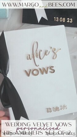 HOCHZEITSVERSPRECHEN  
 Acrylklar Gold Elegante klassische Braut- und Bräutigam-Eidbücher, Schwarz-Weiß-Gold-Hochzeits-Eidbücher im Set von zwei, personalisierte Samt-Eidhefte, goldene Spiegel-Eidbücher für ihn und sie, Acryl-Eidkästen für ihn und sie in Gold, Geschenk zur Brautparty17