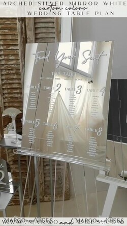 TISCHPLÄNE UND WILLKOMMENSCHILDER FÜR HOCHZEITEN Plexi Gold / Samt Silberner Spiegel Sitzplan-Schild, 3D Elegantes Finde Deinen Platz - Sitzplan, Luxuriöser Hochzeittischplan, Spiegel Hochzeitsdekoration - Goldenes Empfangsschild - Individuelles Zeremonieschild28
