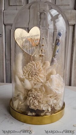 FRISCH VERHEIRATETES PAAR GESCHENKE Geldgeschenk zur Hochzeit Geschenkschachtel für Geld Geldgeschenk zur Hochzeit mit Strauß aus Trockenblumen personalisiert12