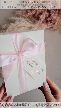 FRISCH VERHEIRATETES PAAR GESCHENKE Geldgeschenk zur Hochzeit Geschenkschachtel für Geld Geldgeschenk zur Hochzeit mit Strauß aus Trockenblumen personalisiert, Reagenzglas für Geld.14
