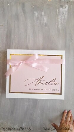 Brautjungfer/Trauzeuge Box Trauzeugin Geschenk Fragen Box XXL Trauzeugin Geschenk Fragen Box, Brautjungfer Trauzeuge, Möchtest Du meine Trauzeugin sein Box, Geschenkschachtel, Trauzeuge Fragen12