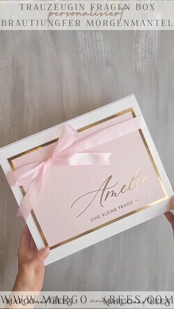 Brautjungfer/Trauzeuge Box Trauzeugin Geschenk Fragen Box XXL Trauzeugin Geschenkfragen Box, Brautjungfer Trauzeuge, Geschenkschachtel, Trauzeuge Fragen Möchtest Du meine Trauzeugin sein Box15