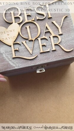 RINGTRÄGERBOXEN & KISSEN Epoxidharz Trauringe Box Personalisierte Hochzeitsringbox für 2 oder 3 Ringe, handgefertigte Hochzeitsringbox • Ringträgerbox mit echten Blumen • luxuriöse Holzringbox6